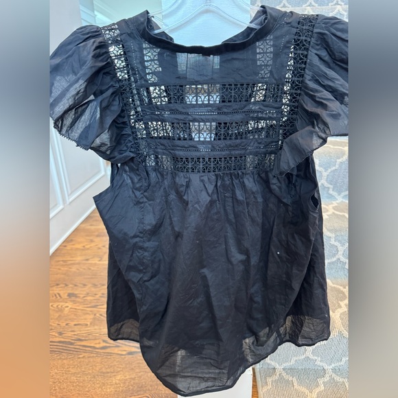 Rails Louella Women’s Embroidered Button Front Flutter Sleeve Blouse size L - Picture 6 of 6